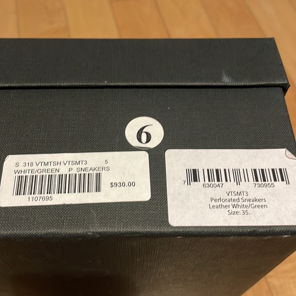 Vetements White Perforates Low Top Sneakers - Picture 7 of 7